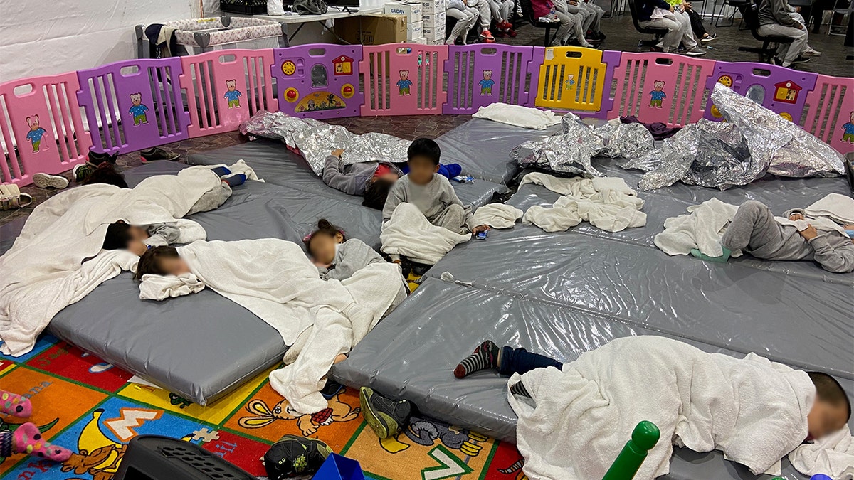 Images of migrant children taken Friday, March 26, 2021 at the Donna U.S. Customs and Border Protection (CBP) facility in Texas. Sen. Mike Braun took the pictures while touring the facility with other GOP senators.