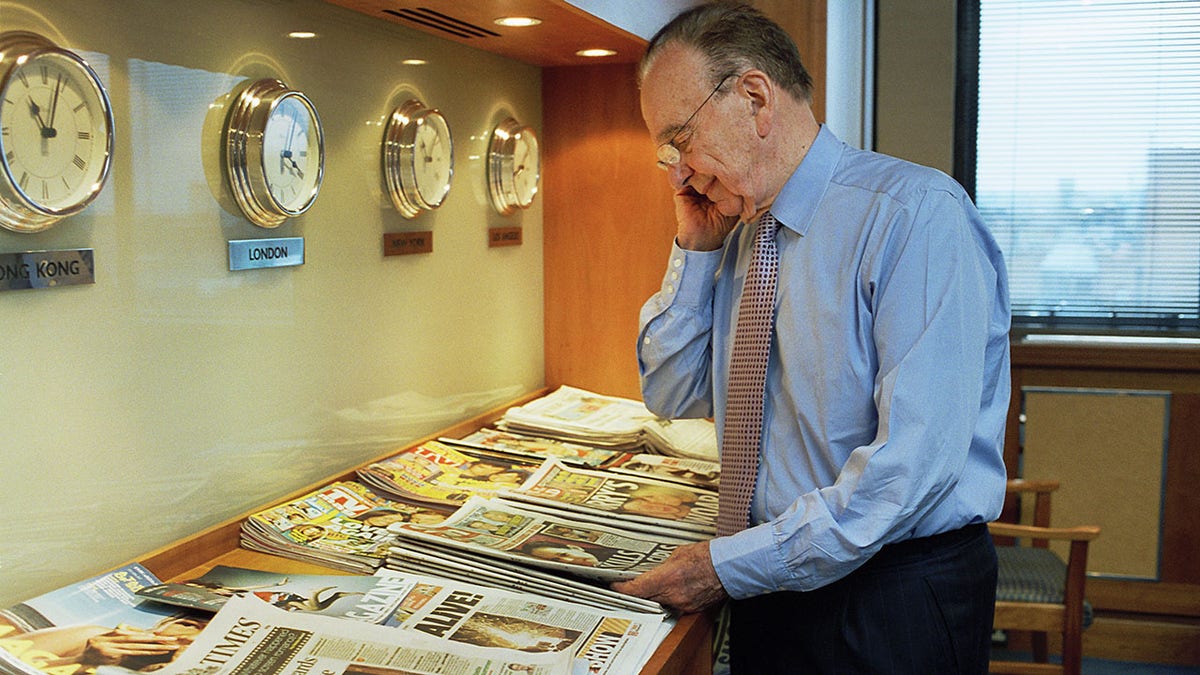 Rupert Murdoch photographed in his office at News International in London, in 2007.