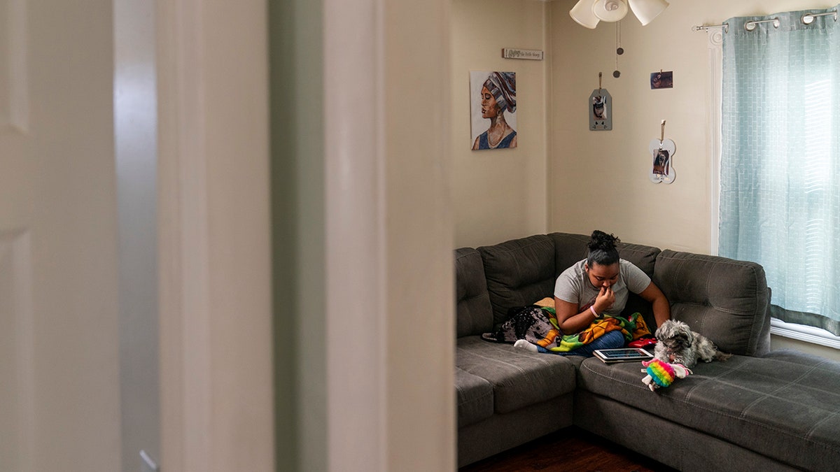 Darelyn Maldonado, a seventh grade student, has been out of in person school for a year since the pandemic began.?