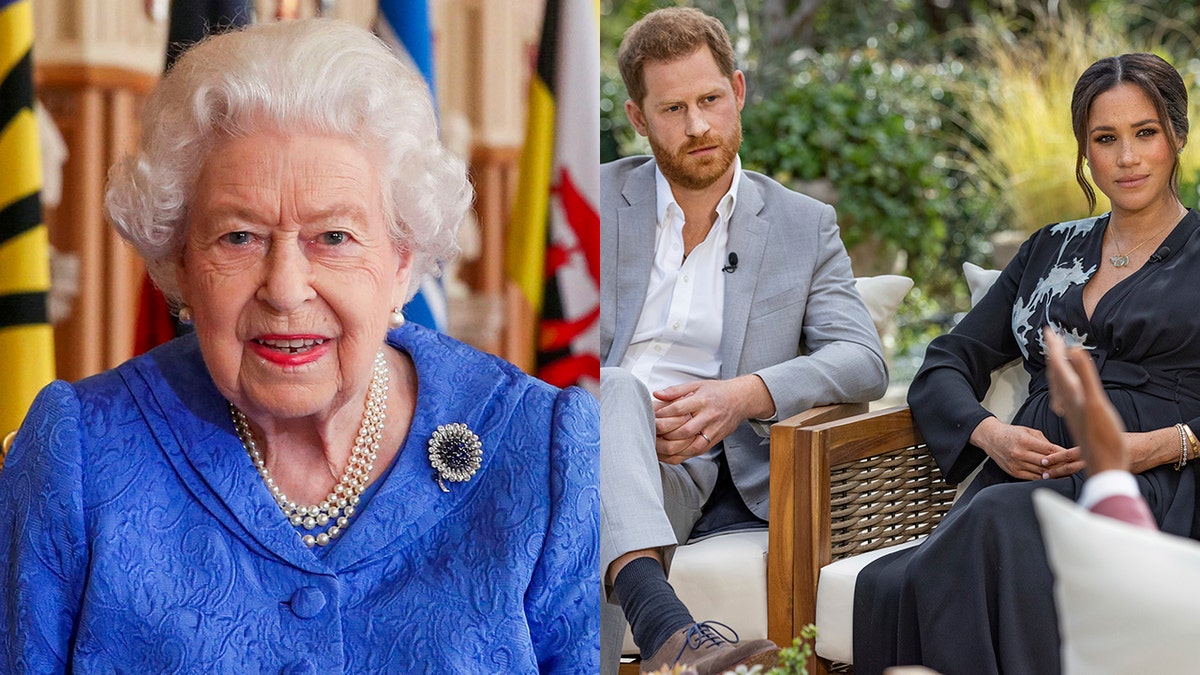 Queen Elizabeth II stressed the importance of unity and family in a royal address that aired just hours before Prince Harry and Meghan Markle's sit-down with Oprah Winfrey is set to air.