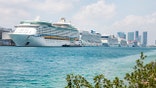 Florida, Port of Miami, Row of cruise ships docked, non-essential business due to Coronavirus. (Photo by: Jeffrey Greenberg/Education Images/Universal Images Group via Getty Images)