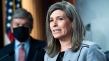 UNITED STATES - MARCH 05: Sens. Joni Ernst, R-Iowa, and Roy Blunt, R-Mo., conduct a news conference as the Senate debates the coronavirus relief package on Friday, March 5, 2021. (Photo By Tom Williams/CQ-Roll Call, Inc via Getty Images)