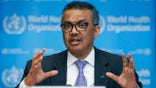 FILE - In this Monday, March 9, 2020 file photo, Tedros Adhanom Ghebreyesus, Director General of the World Health Organization speaks during a news conference, at the WHO headquarters in Geneva, Switzerland. When the World Health Organization declared the coronavirus a pandemic one year ago Thursday, March 11 it did so only after weeks of resisting the term and maintaining the highly infectious virus could still be stopped. A year later, the U.N. agency is still struggling to keep on top of the evolving science of COVID-19, to persuade countries to abandon their nationalistic tendencies and help get vaccines where they’re needed most. (Salvatore Di Nolfi/Keystone via AP, file)