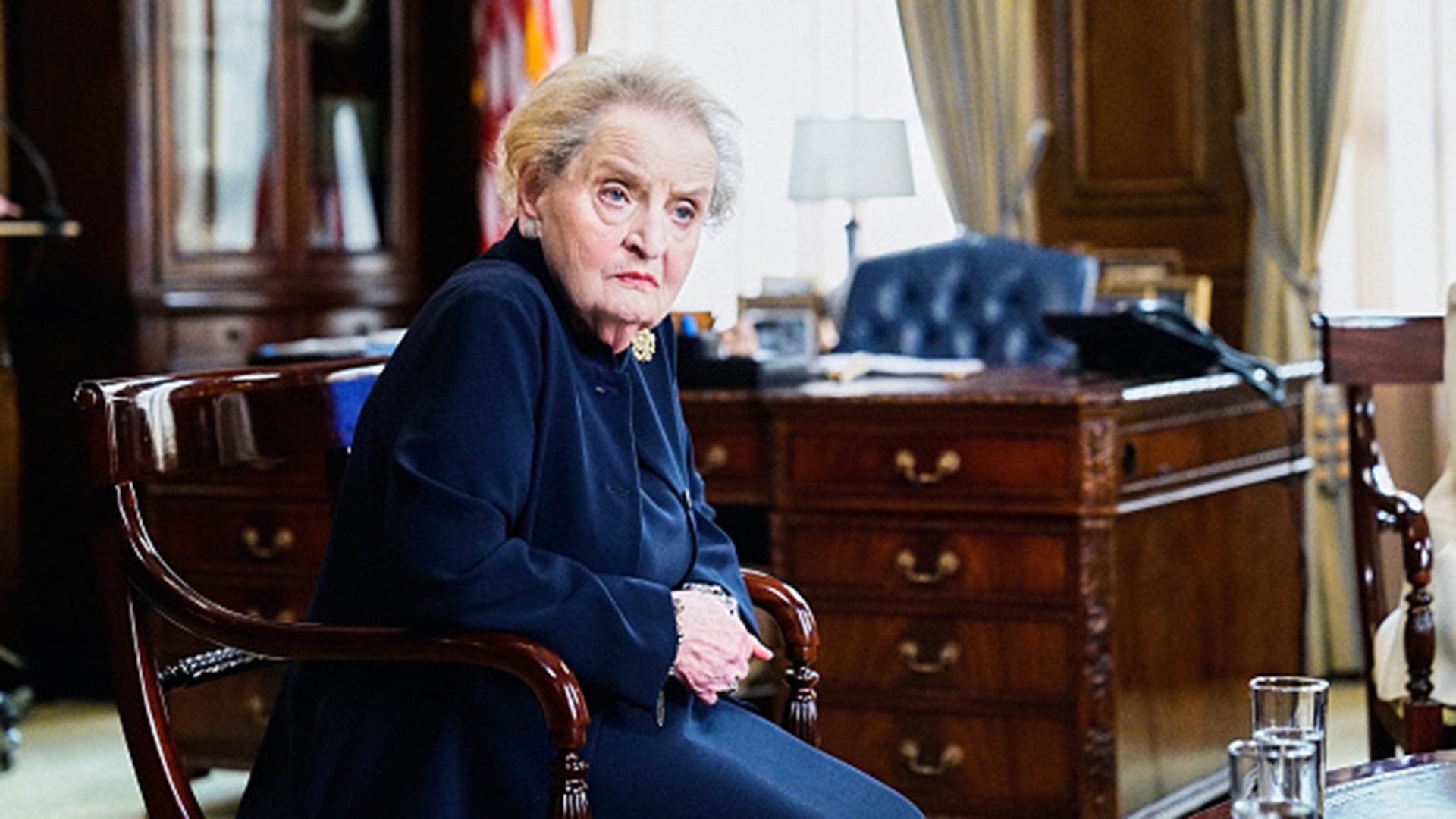 Madeline Albright, first female secretary of state.