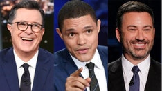 Midterms: Late night hosts Kimmel, Colbert and more cheer Democrats, mock ‘Klan robe’ Republicans