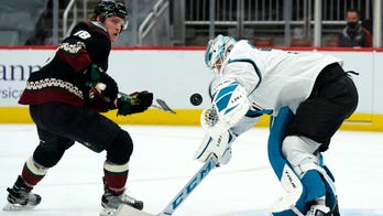 Dvorak scores twice, Coyotes beat Sharks 5-2