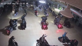 Indiana burglars steal Harley-Davidson motorcycles, drive out through front door