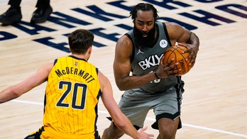 James Harden has triple-double, short-handed Nets top Pacers