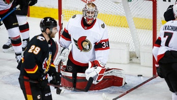 Dube gets 1st hat trick, Flames beat Senators 7-3