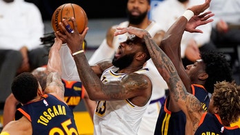 James scores 19 in 1,300th regular-season game in Lakers win