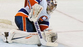 Fans see Varlamov make 28 saves, Isles beat Devils 2-1