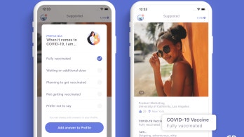 Dating app now lets singles declare vaccination status