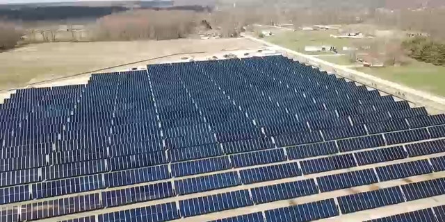 Solar panels in Ohio. Democrats want solar to be part of the transition to clean energy.