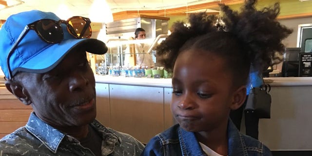 8-year-old Peyton and her great-uncle, Ricardo.
