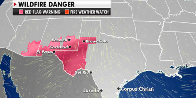 Current risk of wildfires. (Fox News)