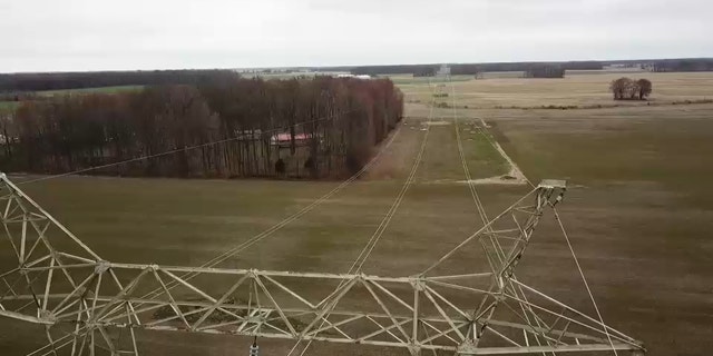 Ohio's solar boom is due to the area's flat, inexpensive land, strong solar resources, and proximity to transmission lines like this one in Highland, County Ohio, near Cochran's farmland.