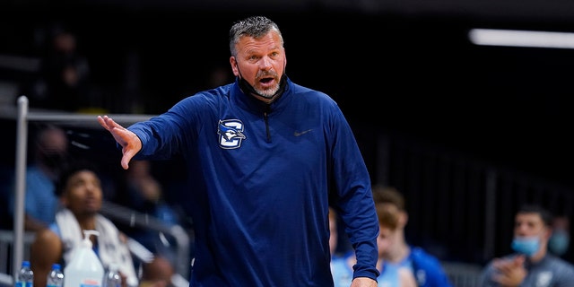 Creighton coach Greg McDermott watches the team during the second half of an NCAA college basketball game against Butler in Indianapolis on Jan. 16, 2021 (AP Photo / Darron Cummings, file)