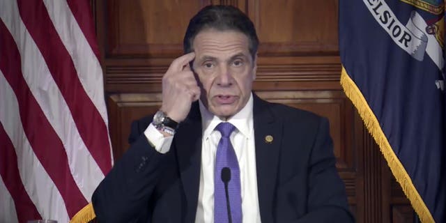 In this image taken from video from the Office of the N.Y. Governor, New York Gov. Andrew Cuomo speaks during a news conference, Wednesday, March 3, 2021, in Albany, N.Y. Besieged by sexual harassment allegations, a somber Cuomo apologized Wednesday, saying he "learned an important lesson" about his own behavior around women, but he said he intended to remain in office. (Office of the NY Governor via AP)