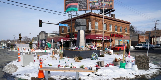 George Floyd Square will be shown on February 8, 2021 in Minneapolis.  (AP Photo / Jim Mone)