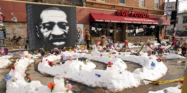 George Floyd Square is shown on Feb. 8, 2021, in Minneapolis. 