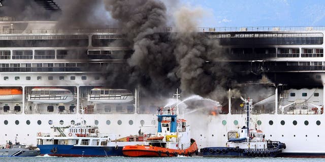 alaska cruise ship on fire