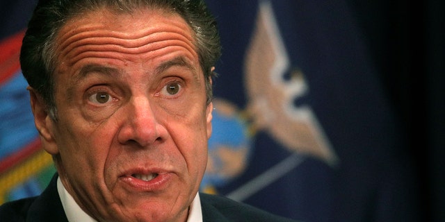 New York Gov. Andrew Cuomo speaks during a news conference at his offices in New York, Wednesday, March 24, 2021. 