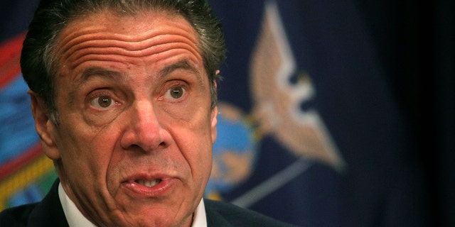 New York Gov. Andrew Cuomo speaks during a news conference at his offices in New York, Wednesday, March 24, 2021. 