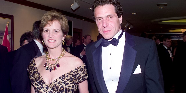Andrew Cuomo and then-wife Kerry Kennedy Cuomo attend the White House Correspondents' Association annual dinner at the Washington Hilton Hotel in Washington, DC, May 1, 1999. (Getty Images)