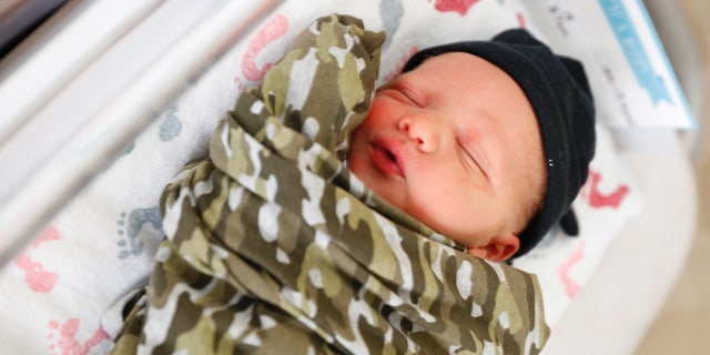 He weighed in at 8 pounds, 12 ounces and was 19 inches long.