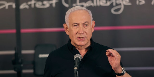 Israeli Prime Minister Benjamin Netanyahu talks to the media on Feb. 20. (AP)