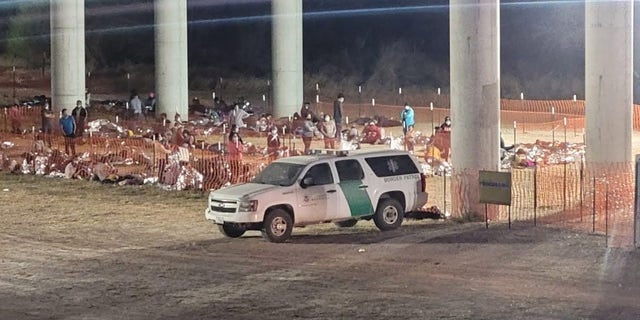 FOX News has exclusively obtained two photos showing a temporary US Border Patrol outdoor treatment site in Mission, Texas, in the Rio Grande Valley area.