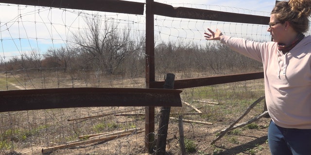 In the last month, cars have driven over five fences on Emily King's property. (KATIE BYRNE / FOX NEWS)