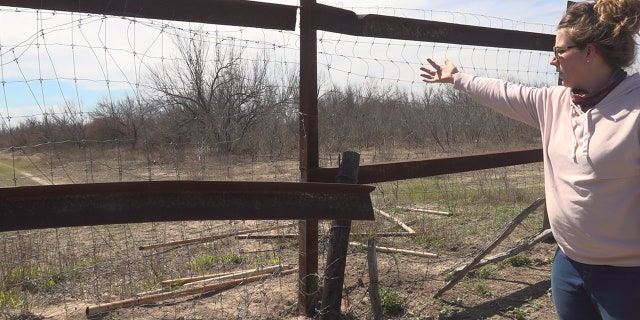 In the last month, cars have driven over five fences on Emily King's property. (KATIE BYRNE / FOX NEWS)
