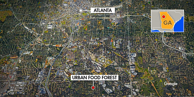 A map that shows that the Thomasville Heights and Browns Mill area is, just south of Atlanta. (Source/FNC Jayla Whitfield)