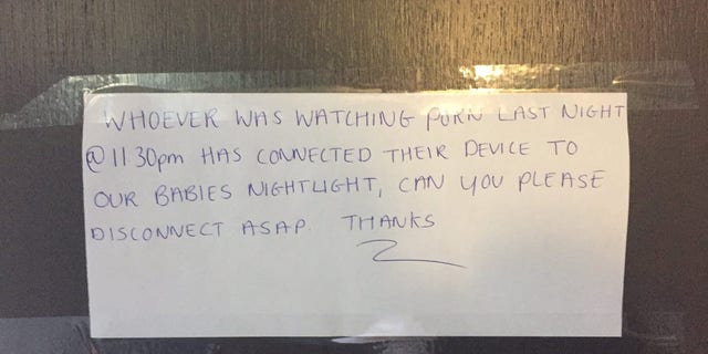 Setting the record straight, the proactive parent posted a note on the door of their shared building to call out the unknown culprit.