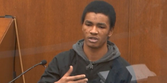 In this image from video, witness Christopher Martin answers questions as Hennepin County Judge Peter Cahill presides Wednesday, March 31, 2021, in the trial of former Minneapolis police Officer Derek Chauvin at the Hennepin County Courthouse in Minneapolis, Minn. Chauvin is charged in the May 25, 2020 death of George Floyd. (Court TV via AP, Pool)