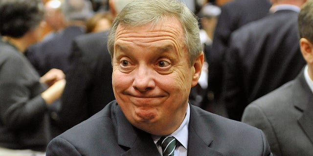 Sen. Dick Durbin (D-IL) smiles. (Brian Kersey/Getty Images)