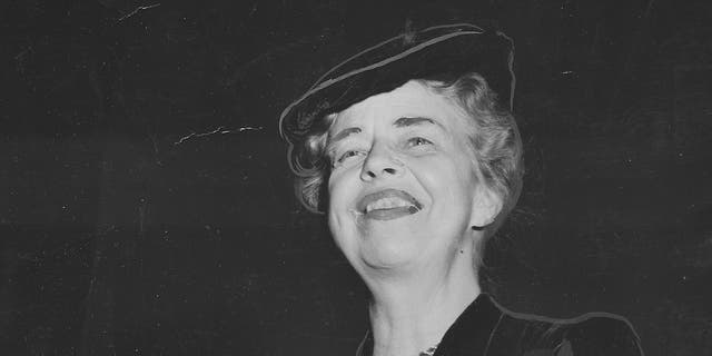 The former United States first lady, Eleanor Roosevelt, in 1945. 