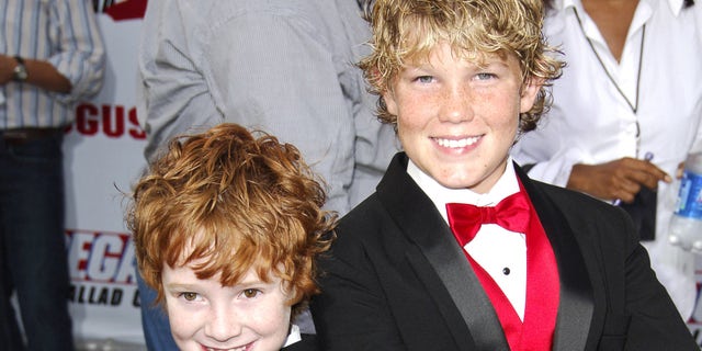 Grayson Russell and Houston Tumlin, right, during the 'Talladega Nights: The Ballad of Ricky Bobby' movie premiere. The duo played on-screen brothers in the film. (Photo by SGranitz/WireImage)
