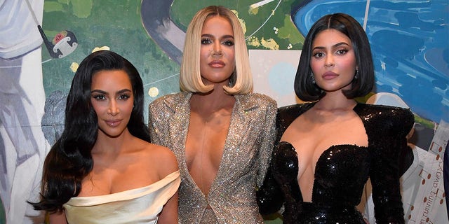 (L-R) Kim Kardashian West, Khloe Kardashian, and Kylie Jenner attend Sean Combs 50th Birthday Bash presented by Ciroc Vodka on December 14, 2019, in Los Angeles, California.