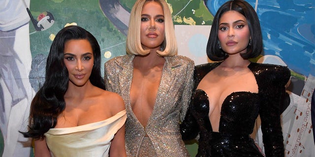 (L-R) Kim Kardashian West, Khloe Kardashian, and Kylie Jenner attend Sean Combs 50th Birthday Bash presented by Ciroc Vodka on December 14, 2019, in Los Angeles, California.