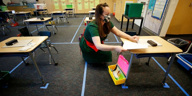 Alta Vista Elementary School on Tuesday, Feb. 2, 2021, in Redondo Beach, CA. (Al Seib / Los Angeles Times via Getty Images).