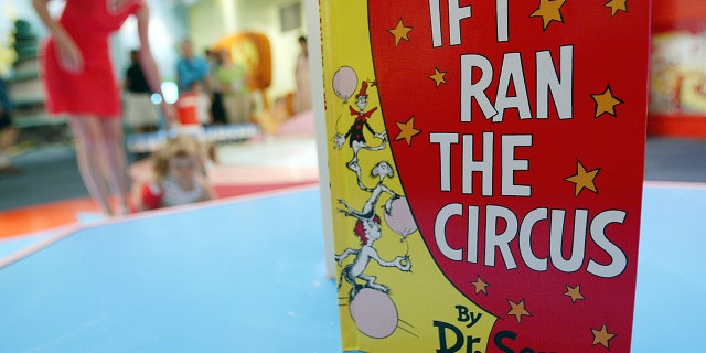 A Dr. Seuss book is seen as children play at the Children's Museum of Manhattan. 