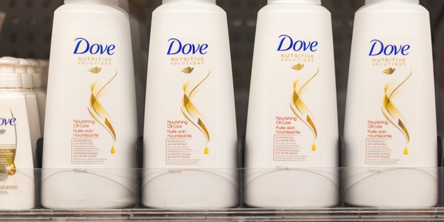 Dove Soap sitting on a shelf