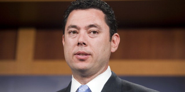 UNITED STATES - JUNE 15:  Rep. Jason Chaffetz, R-Utah, conducts a news conference in the Capitol to unveil the Geolocation Privacy and Surveillance (GPS) Act, that will provide "clear rules for the use of electronically-obtained location data, also known as geolocation data."    Sen. Ron Wyden, D-Ore., teamed up with Chaffetz to draft the bill.(Photo By Tom Williams/Roll Call)