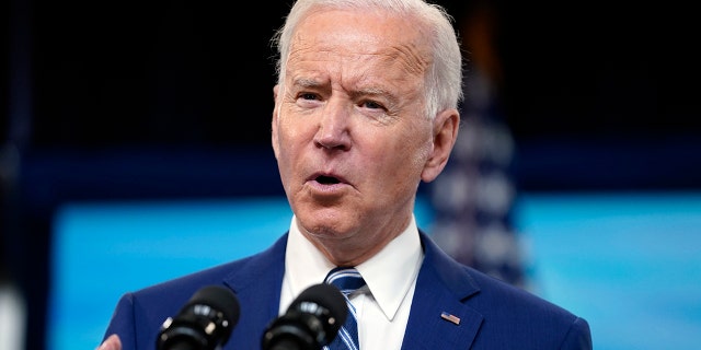 President Biden speaks during an event on COVID-19 vaccinations and the response to the pandemic, in the South Court Auditorium on the White House campus, Monday, March 29, 2021, in Washington. (AP Photo/Evan Vucci)