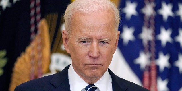President Biden listens to a question during a news conference in the East Room of the White House, Thursday, March 25, 2021, in Washington. (AP Photo/Evan Vucci)