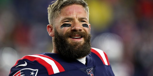 Oct 10, 2019; Foxborough, MA, USA; New England Patriots wide receiver Julian Edelman (11) during warmups before a game against the New York Giants at Gillette Stadium.