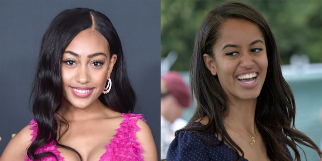 'Little Fires Everywhere' star Lexi Underwood (left) will play Malia Obama (right) in Showtime's 'The First Lady.'