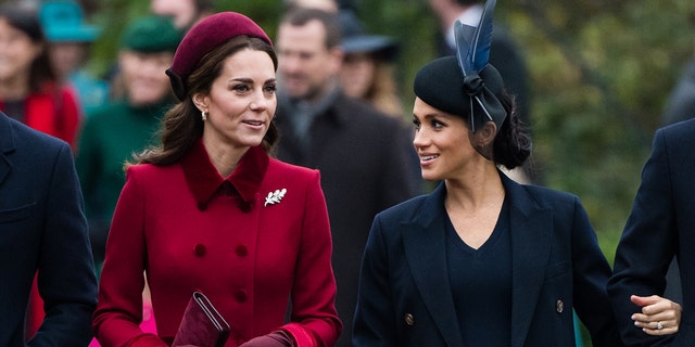 Meghan Markle (right) revealed that the media had misreported a row that took place between herself and Kate Middleton (left). (Photo by Samir Hussein/WireImage)